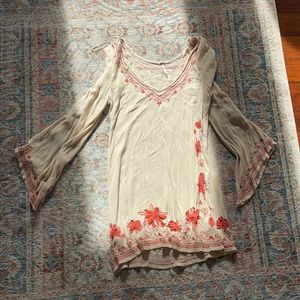 Free people dress with embroidery